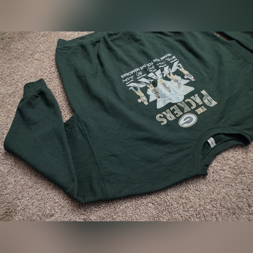 Gildan Green Bay Packers Green Crewneck Sweater 3XL - Picture 4 of 9